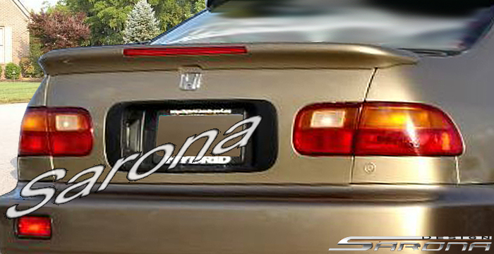 Custom Honda Civic  Sedan Trunk Wing (1992 - 1995) - $239.00 (Part #HD-110-TW)